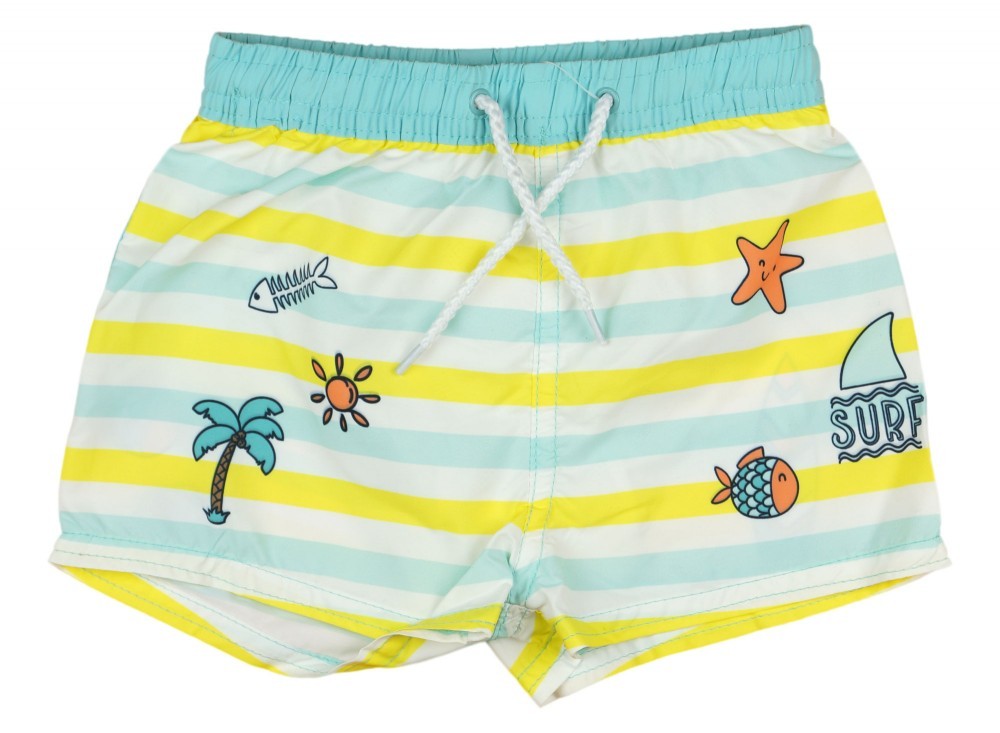 babashop.hu - Losan kisfiú fürdőshort sárga-zöld 86-os