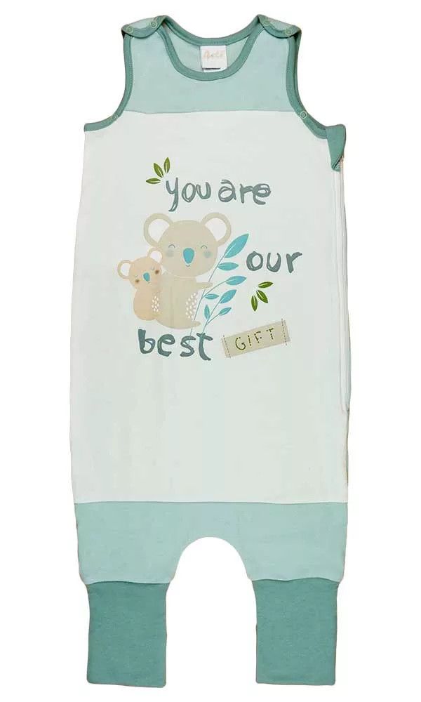 babashop.hu - ABR Ujjatlan vékony tipegő hálózsák - Zöld - Koala (86-98)