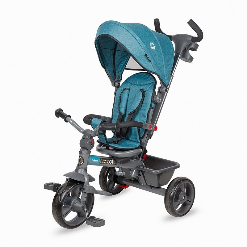 babashop.hu - Coccolle Primo 360°-ban forgatható tricikli - Turquoise tide