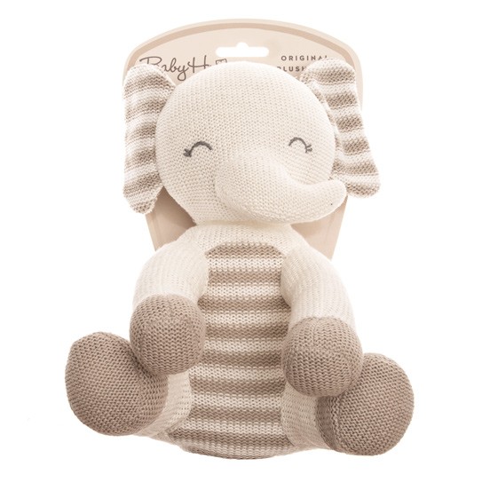 babashop.hu - Baby Hug - Kötött elefánt - 24 cm