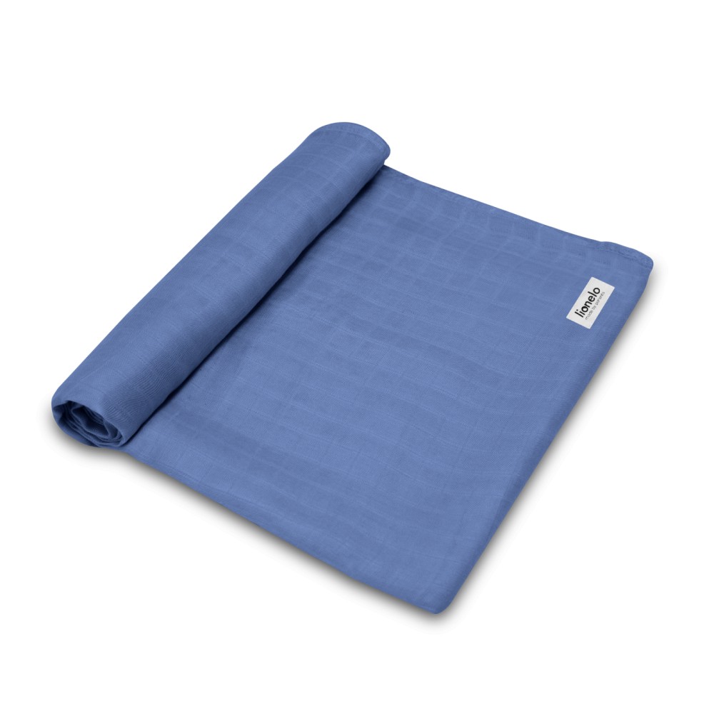 babashop.hu - Lionelo Bamboo textil pelenka (120x120) - Blue denim