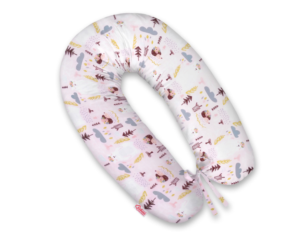 babashop.hu - BabyLion Prémium szoptatós párna - Rózsaszín sünik
