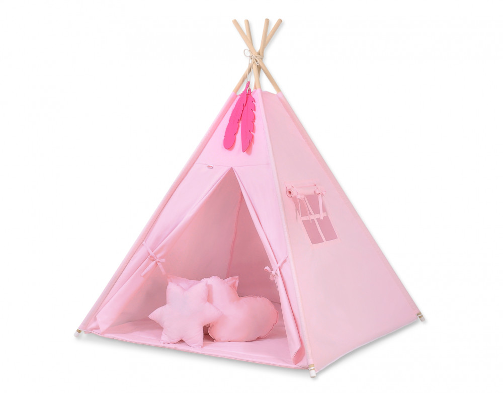 babashop.hu - BabyLion Textil sátor játszószőnyeggel és párnákkal - Rózsaszín
