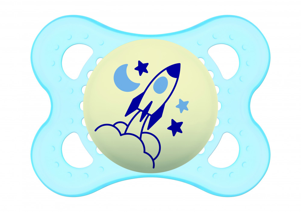 babashop.hu - MAM Original Astro éjszakai cumi (2-6 hónap) (2023) - Kék - Rakéta